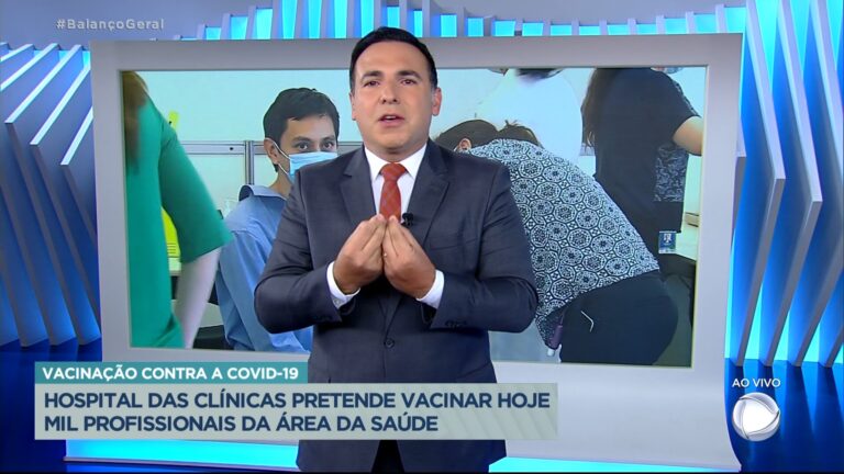 Reinaldo Gottino chorou enquanto apresentava o Balanço Geral SP (foto: Reprodução/Record)