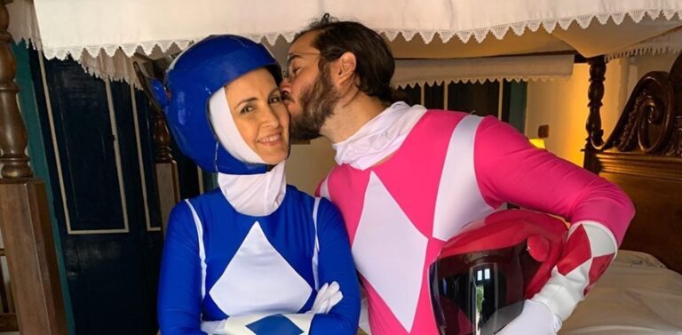 Fátima Bernardes e Túlio Gadelha já homenagearam os Power Rangers no Carnaval (foto: Reprodução/Redes Sociais)