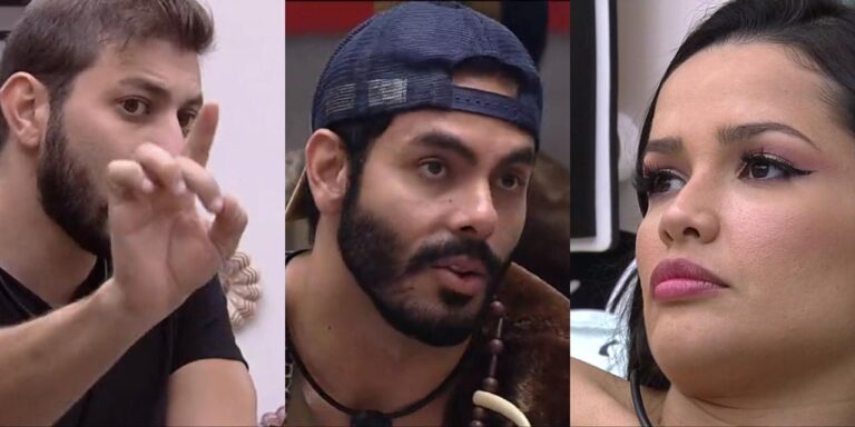 Caio Affiune e Rodolffo Matthaus tentaram justificar votos em Juliette no BBB 21 (foto: Reprodução/TV Globo)