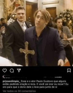 Em publicação no Instagram, pastor diz orar pela morte de Paulo Gustavo (foto: Reprodução/Instagram)