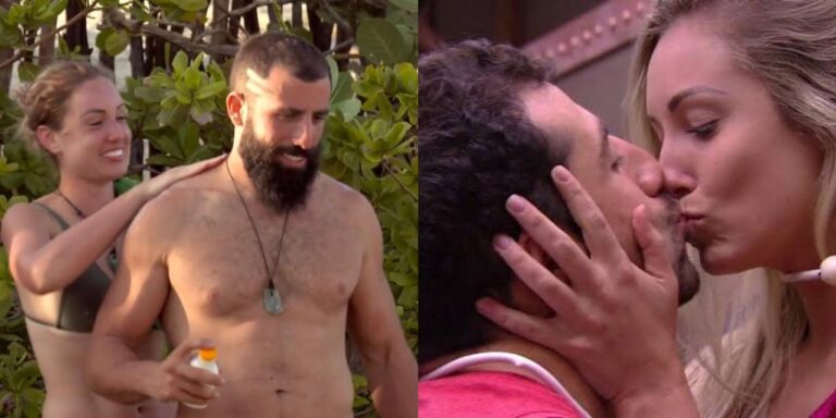 Jéssica e Kaysar voltaram a se encontrar em No Limite: casal protagonizou cenas quentes no BBB 18 (foto: Reprodução/TV Globo)