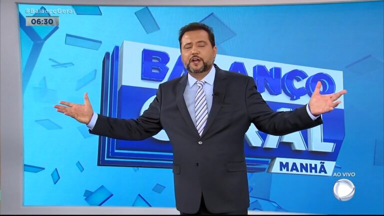 Geraldo Luís postou mensagens enigmáticas sobre a baixa audiência do Balanço Geral Manhã (foto: Reprodução/Record)