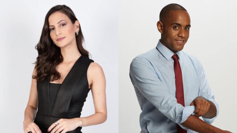 Os apresentadores esportivos Iara Oliveira e Jairo Nascimento da CNN Brasil (foto: Divulgação/CNN Brasil)