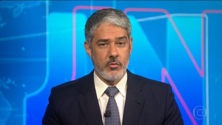 William Bonner no Jornal Nacional de 14 de julho: audiência em alta (foto: Reprodução/TV Globo)