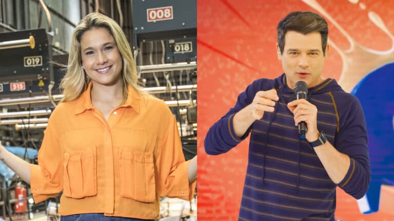 Fernanda Gentil e Celso Portiolli vão ser concorrentes nas tardes de domingo (foto: Globo/João Miguel Júnior - SBT/ Lourival Ribeiro)