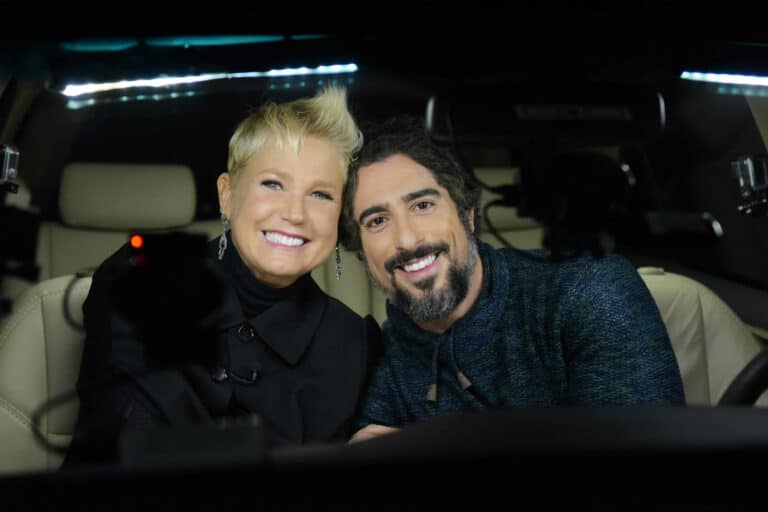 Xuxa Meneghel e Marcos Mion entram na mira da Globo para as tardes de sábado (foto: Divulgação/Record)