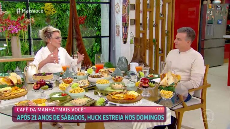 Em conversa com Luciano Huck, Ana Maria Braga revelou que vai passar por cirurgia nos olhos (foto: Reprodução/Globo)