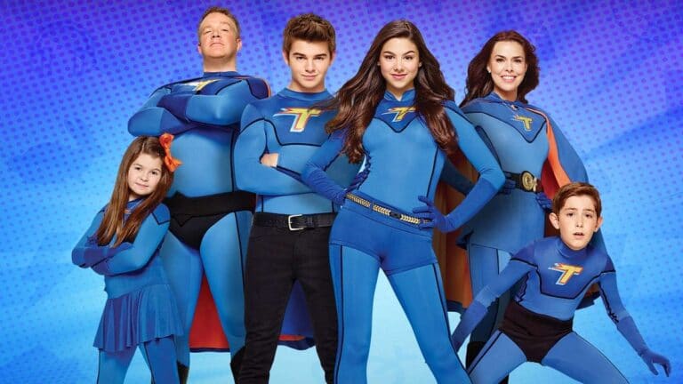 Imagem dos personagens principais da série The Thundermans, da Nickelodeon