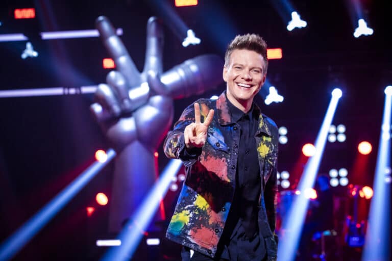 Michel Teló deixou escapar palavrão ao vivo no The Voice (foto: Globo/João Miguel Júnior)