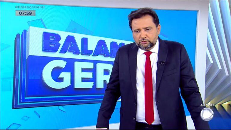 Geraldo Luís deverá deixar o comando do Balanço Geral Manhã em breve (foto: Reprodução/Record)