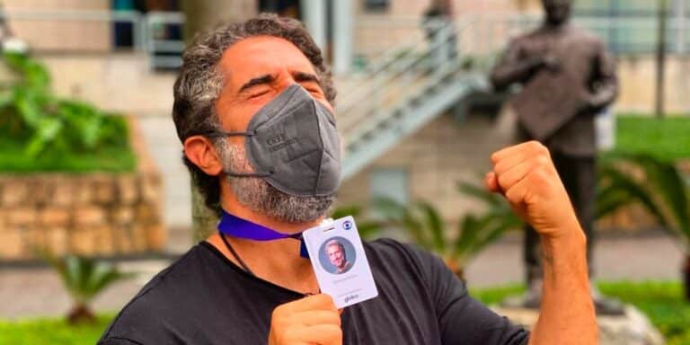 Marcos Mion passou por um perrengue na porta da Globo de São Paulo (foto: Reprodução)