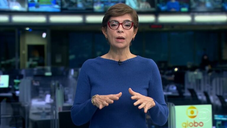 Renata Lo Prete no Jornal da Globo: nova derrota para A Fazenda (foto: Reprodução/Record)