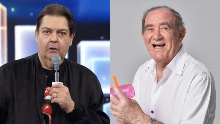 Imagem com montagem com as fotos de Faustão e Renato Aragão (foto: Reprodução)