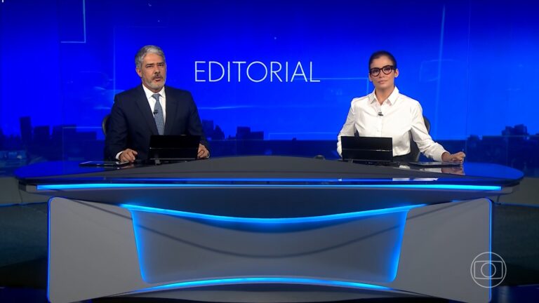 Imagem com foto de editorial do Jornal Nacional