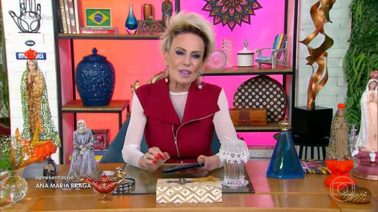 Imagem com foto da apresentadora Ana Maria Braga