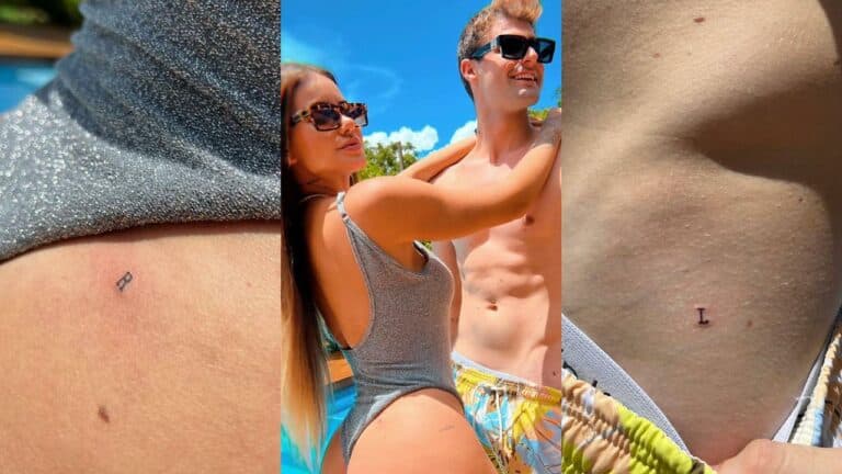 Rezende e Lais Bianchessi decidiram fazer uma tatuagem juntos