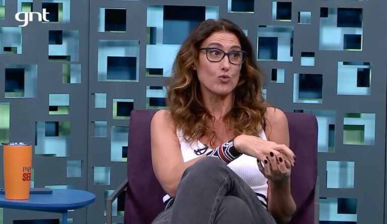 Foto do participação de Paola Carosella no programa Papo de Segunda, do GNT