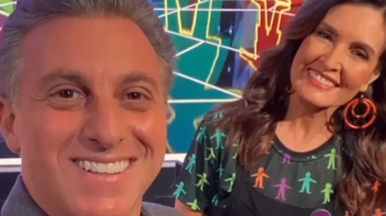 Foto dos apresentadores Luciano Huck e Fátima Bernardes