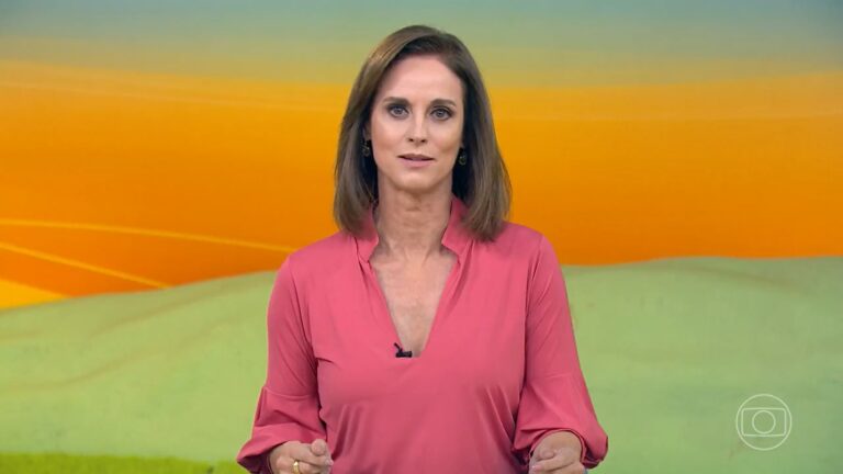 Foto da apresentadora Helen Martins no Globo Rural