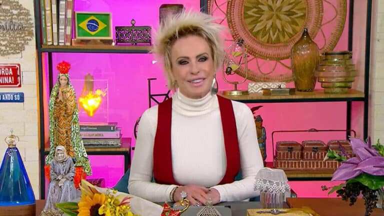 Imagem com foto da apresentadora Ana Maria Braga