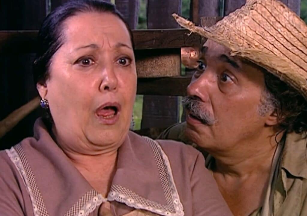 Cena da novela O Cravo e a Rosa