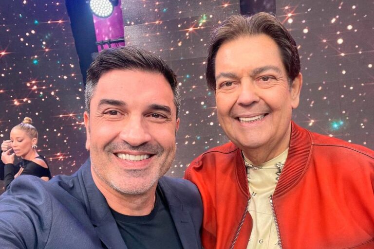 Foto de Edu Guedes e Faustão