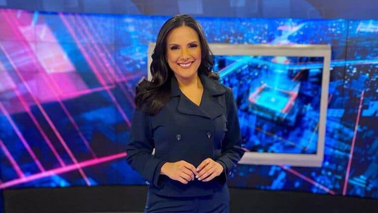 Imagem com foto da jornalista Márcia Dantas, do SBT