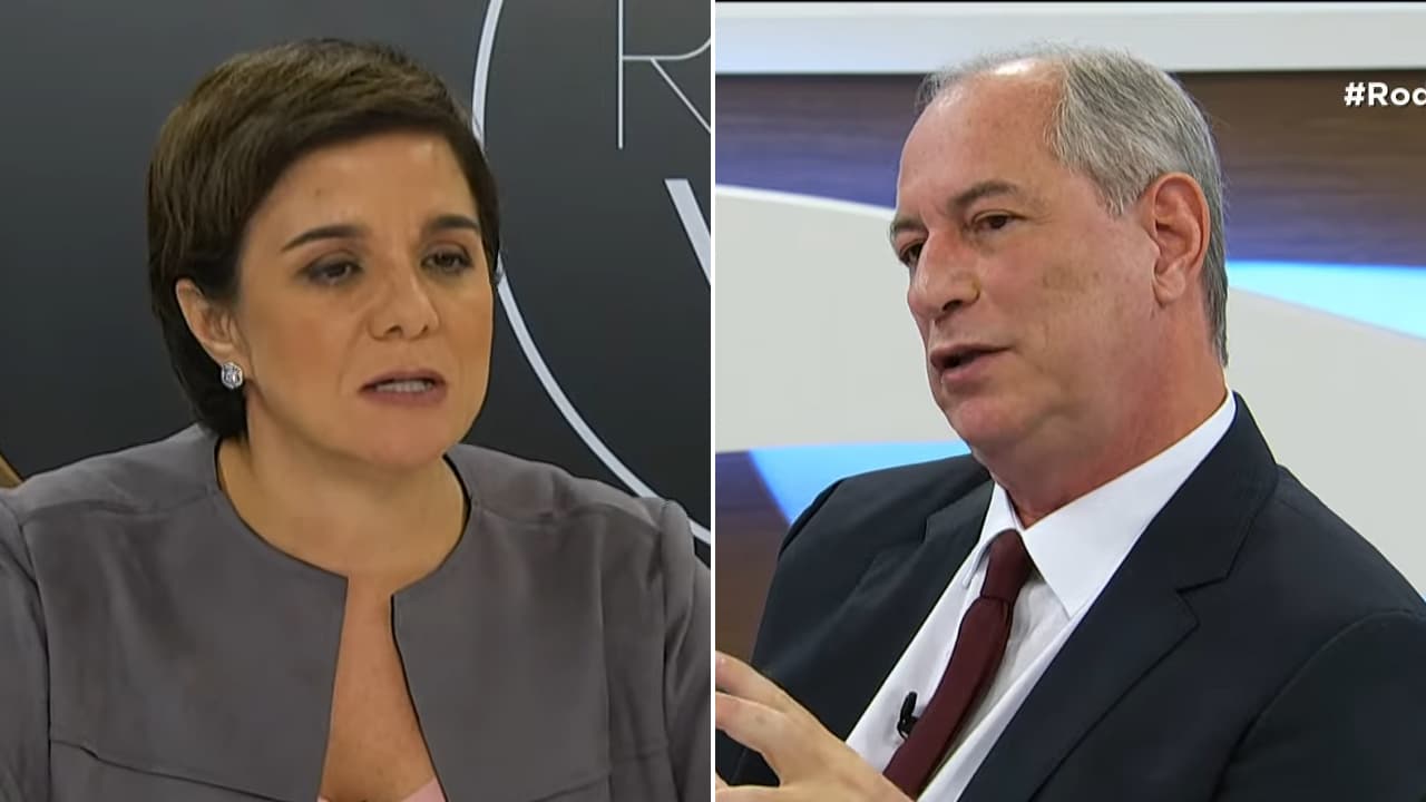 Ciro Gomes discute com Vera Magalh es durante entrevista no Roda Viva