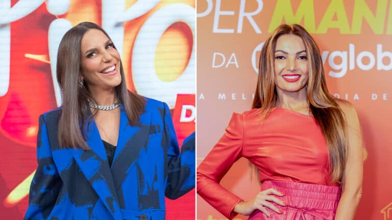 Imagem com montagem das fotos de Ivete Sangalo e Patricia Poeta