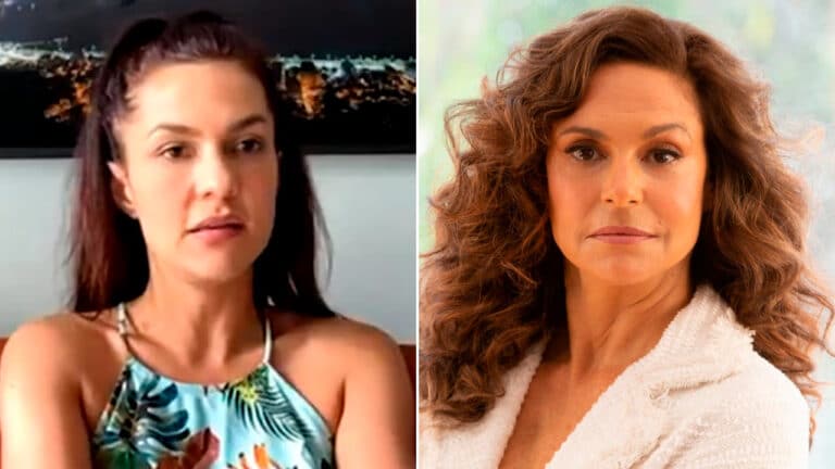 Imagem com montagem das fotos de Paula Barbosa e Giovanna Gold