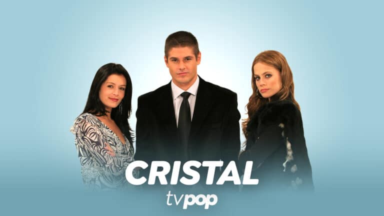 Imagem com foto da arte da novela Cristal