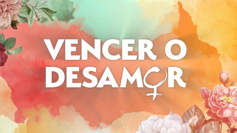 Imagem com logotipo da novela Vencer o Desamor