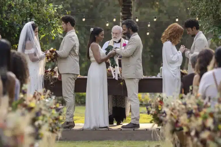 Casamento triplo celebrado na fazenda de José Leôncio em Pantanal