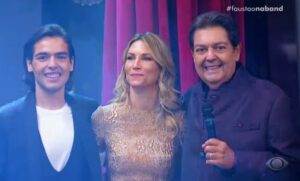 Foto de João Guilherme, Anne Lottermann e Faustão