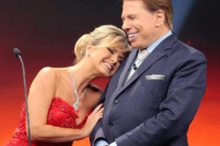 Foto de Silvio Santos e Eliana