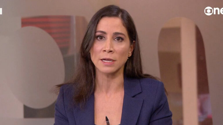 Imagem com foto da apresentadora Julia Duailibi, da GloboNews