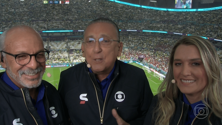 Foto da equipe de transmissão da Globo na Copa do Mundo