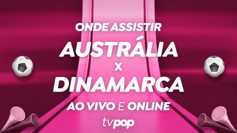 Foto da arte de transmissão de Austrália x Dinamarca pela Copa do Mundo