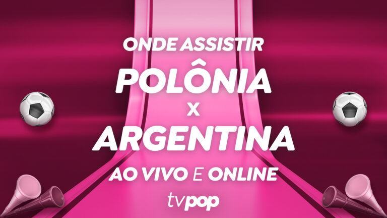 Arte da transmissão de Polônia x Argentina pela Copa do Mundo