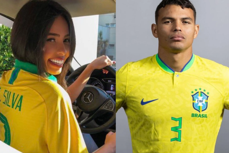 Foto de Thaiane Kneip e Thiago Silva