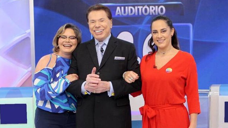 Foto de Silvio Santos, Cintia Abravanel e Silvia Abravanel