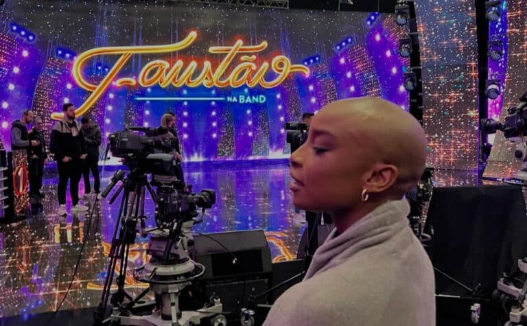 Foto de Hadassa Batista no programa do Faustão