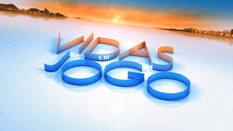 Imagem com logotipo da novela Vidas em Jogo