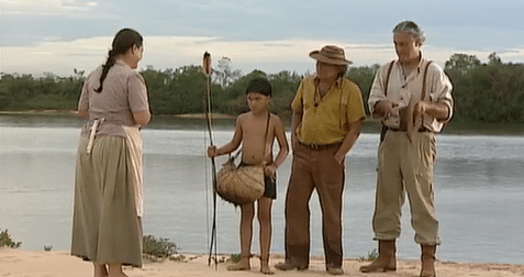 Bruno e Zé do Araguaia conseguem convencer Magu a deixar Rafael ir morar com eles em O Rei do Gado