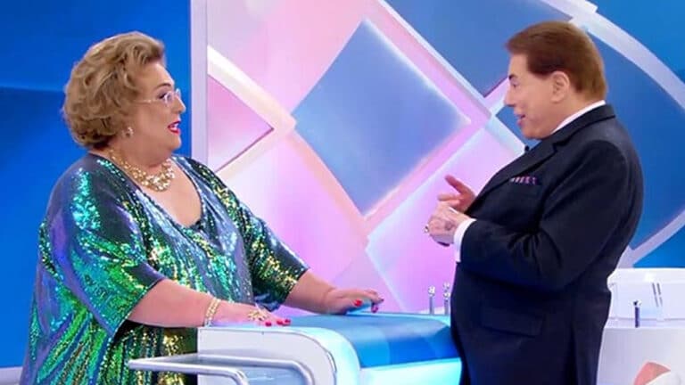 Imagem com foto de Mamma Bruschetta e Silvio Santos no Programa Silvio Santos