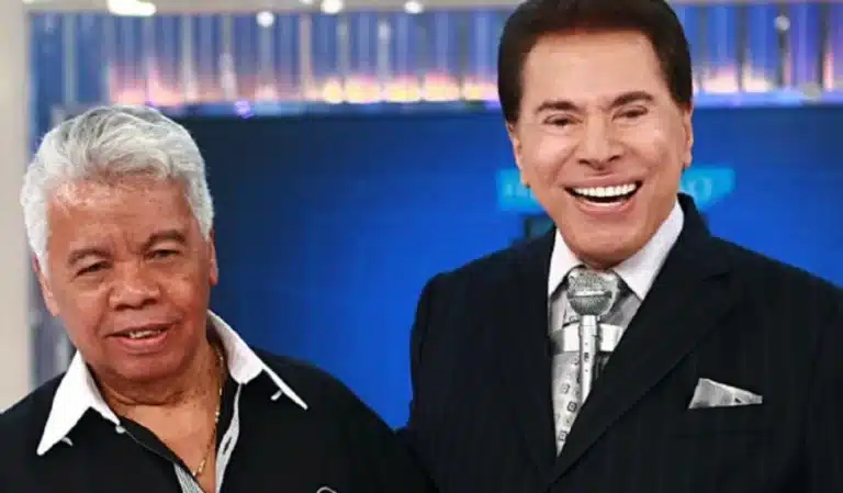 Foto de Roque e Silvio Santos