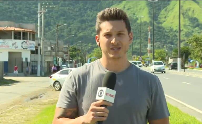 Foto de Willian Kury, repórter da Globo que não conseguiu contato com a filha após tragédia no litoral do Estado de São Paulo