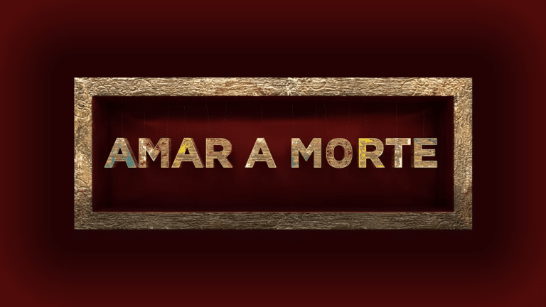 Imagem com logotipo da novela Amar a Morte