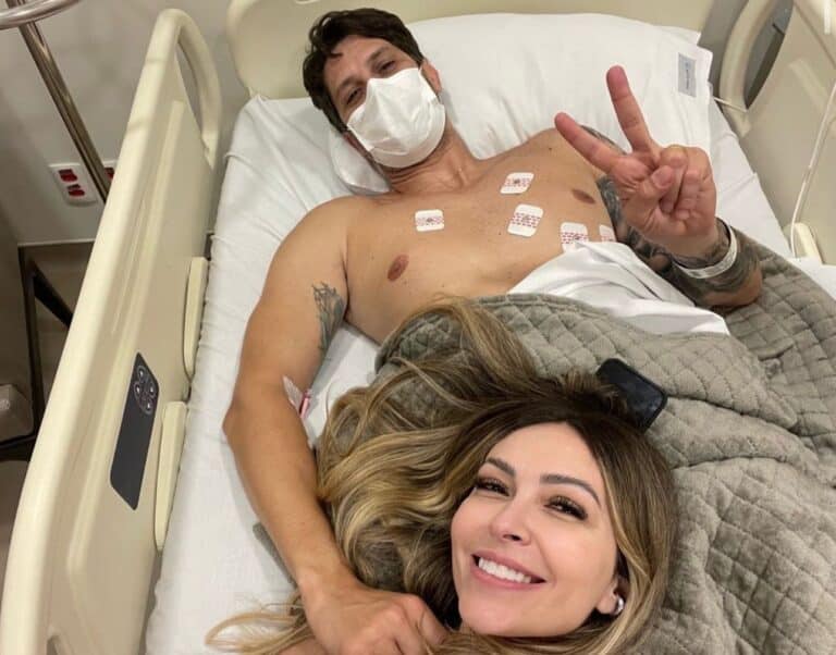 Foto de Thalita Oliveira, apresentadora da Record, e marido