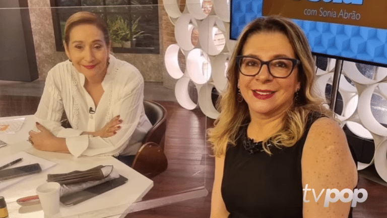 Imagem com foto de Sonia Abrão e Márcia Piovesan no A Tarde é Sua